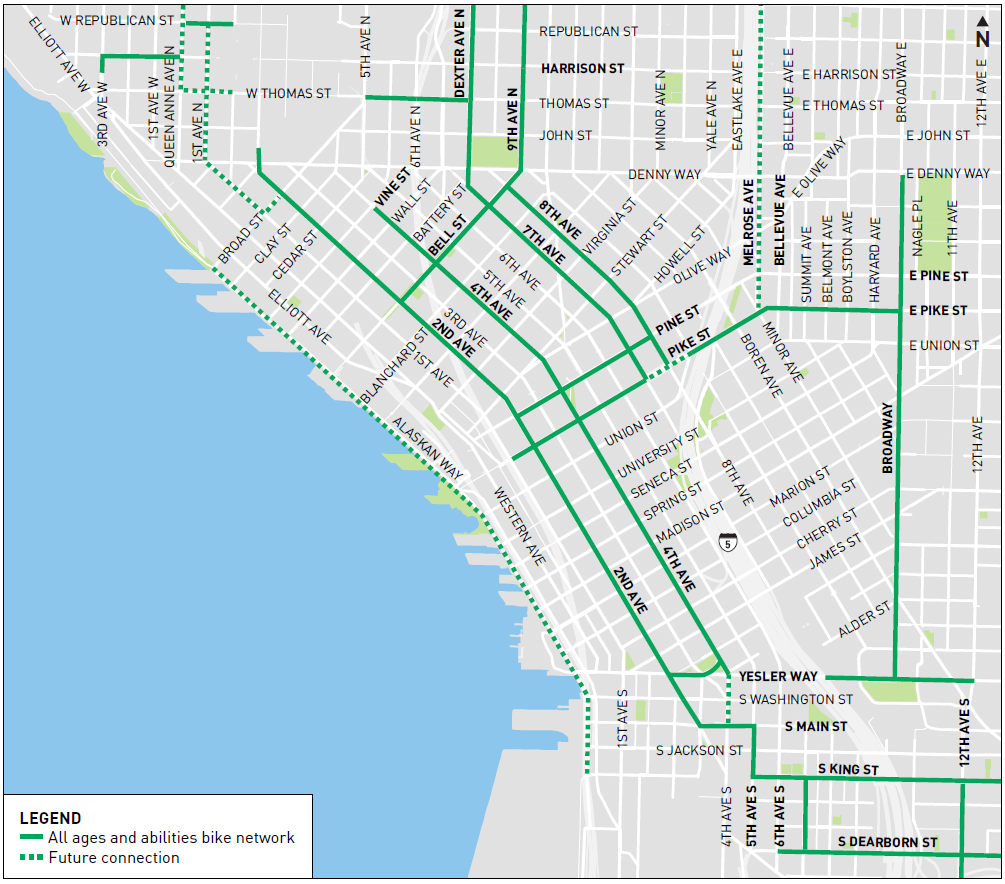 Center City Bike Network Transportation seattle.gov